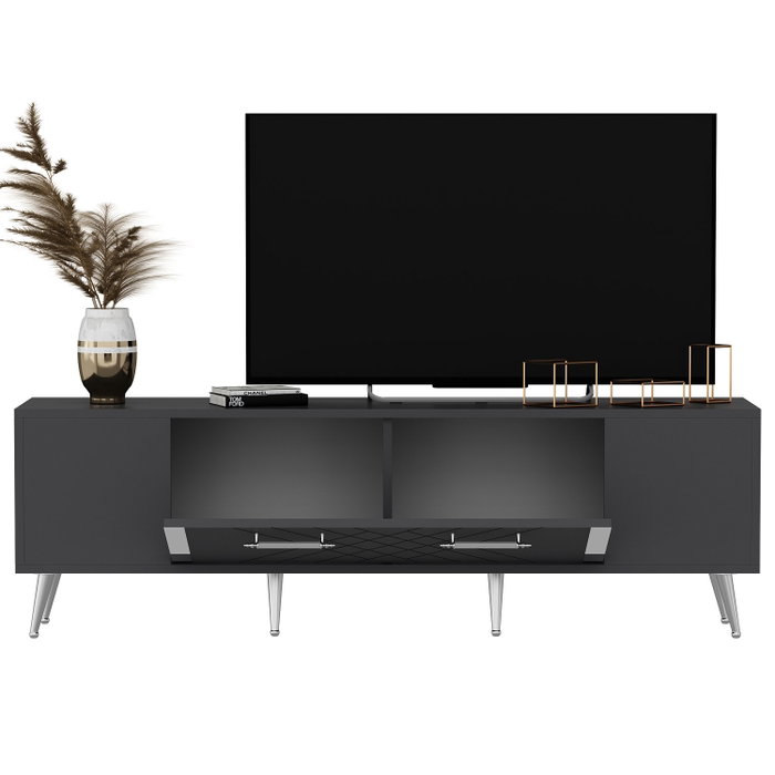 Hanah Home Soporte de TV Antracita y Plata Hanah Home Soporte de TV Antracita y Plata
